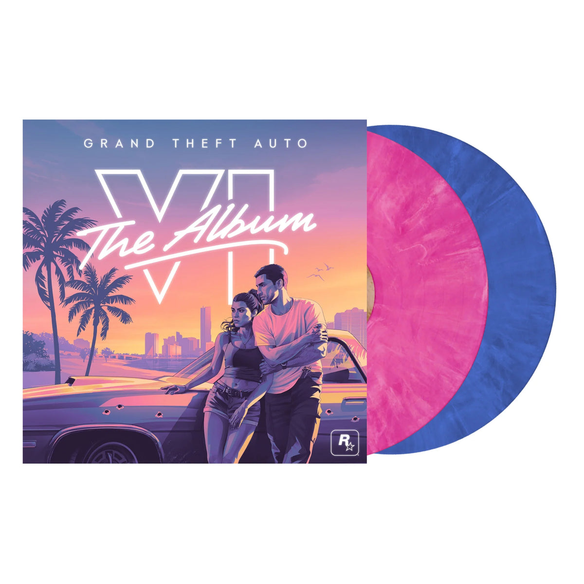 VARIOUS ARTISTS — Grand Theft Auto VI: The Album (140g) (Limited Indie Edition) (Pink Marbled & Blue Marbled Vinyl)