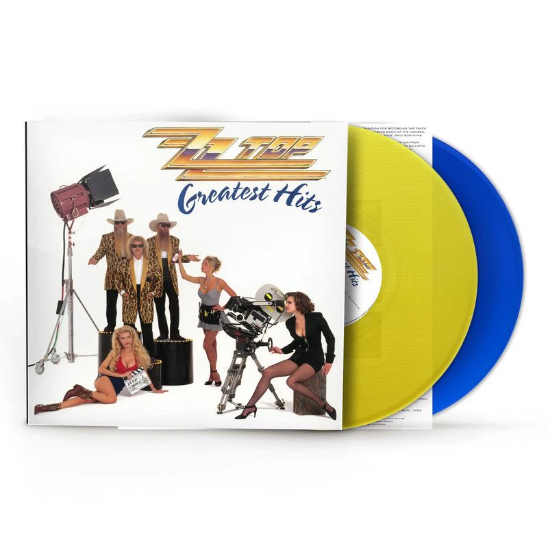 ZZ Top — Greatest Hits (140g) (Limited Indie Edition) (Translucent Yellow & Blue Vinyl) (Rocktober 2026) — обложка