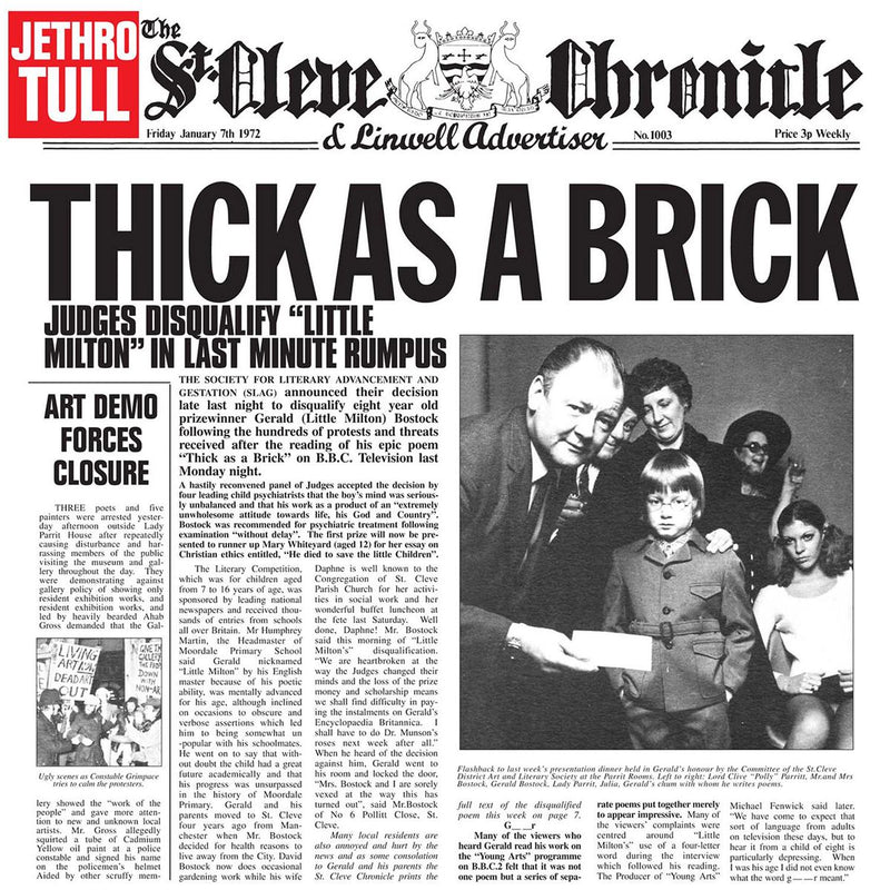 Jethro Tull — Thick As A Brick — обложка